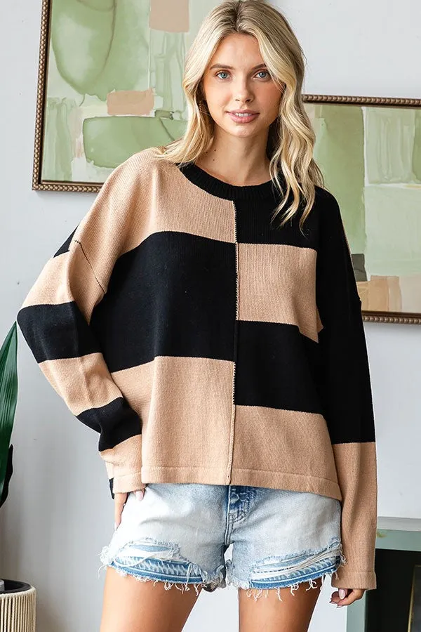 Seeing Double Striped Sweater