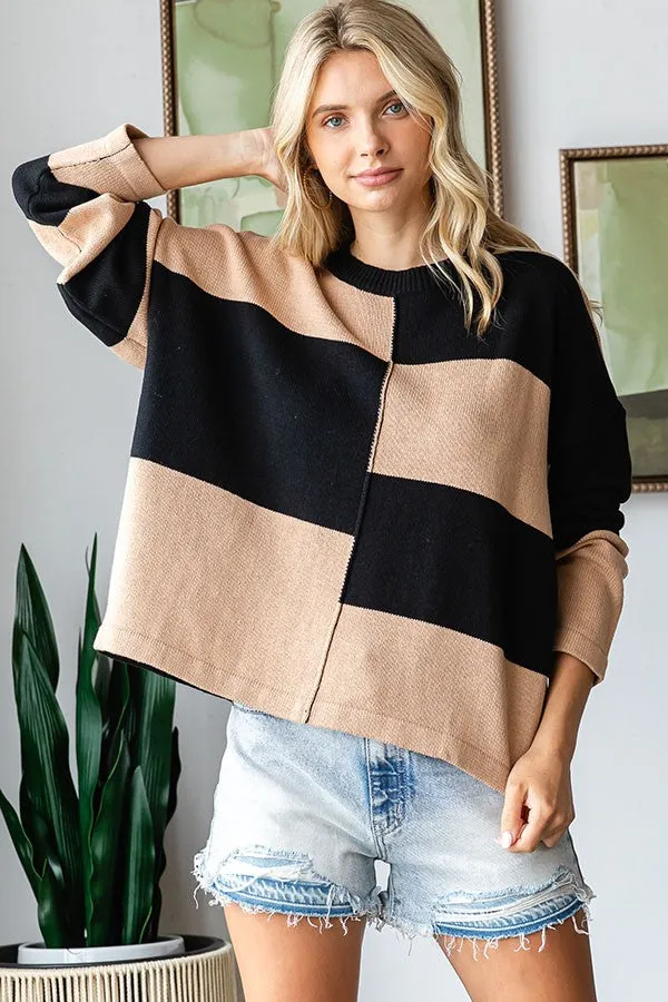 Seeing Double Striped Sweater