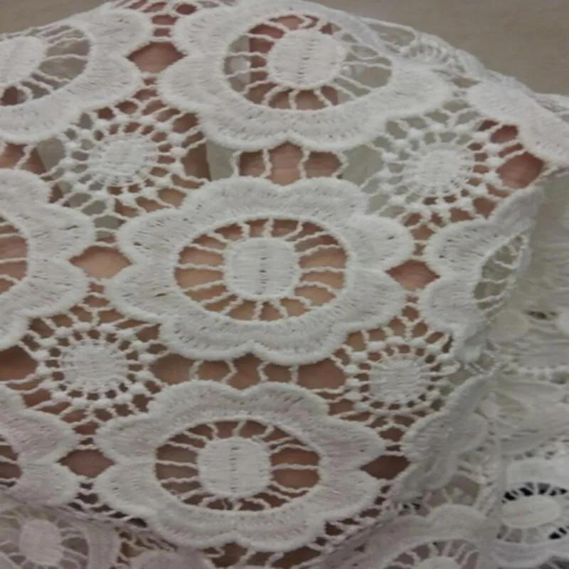Sheer Mesh White Crochet Eyelet Lace Crewneck Shirt For Work