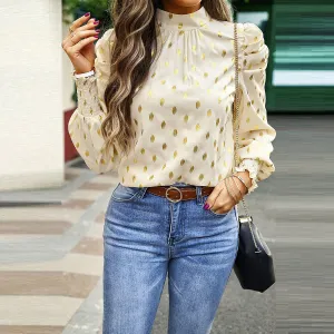 Shimmering Pleat Top
