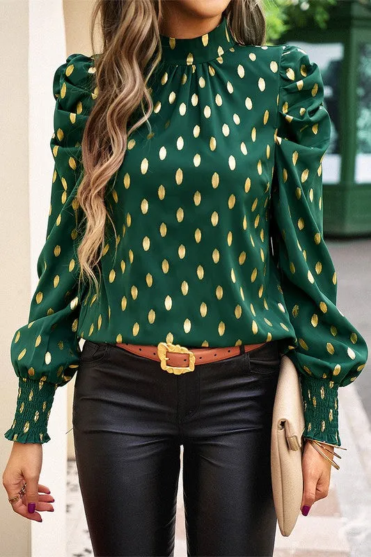 Shimmering Pleat Top