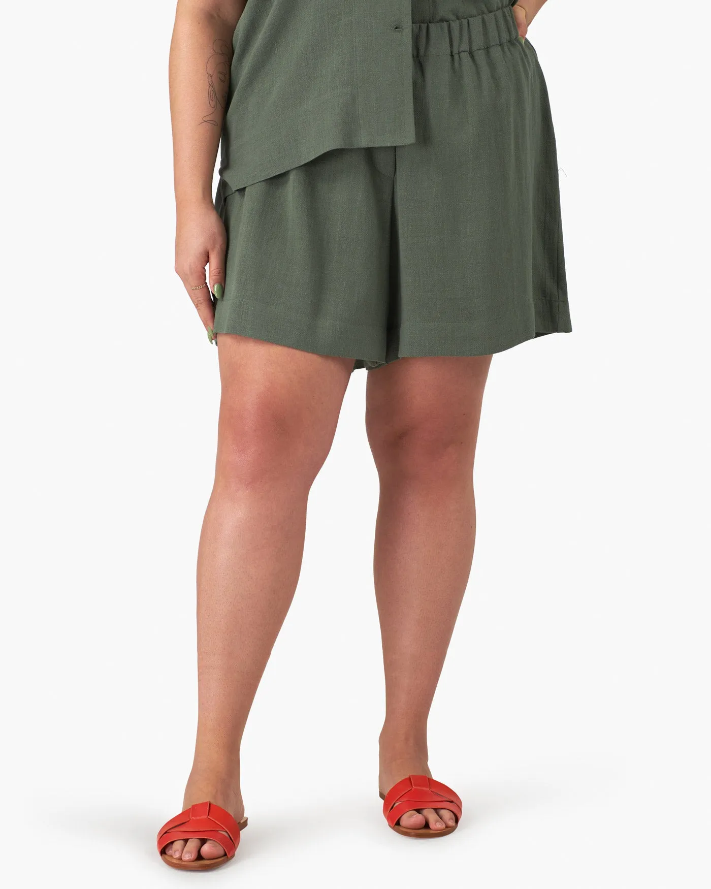 Silky Linen Casual Shorts
