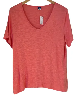 Soft Autumn Salmon V-Neck Tee