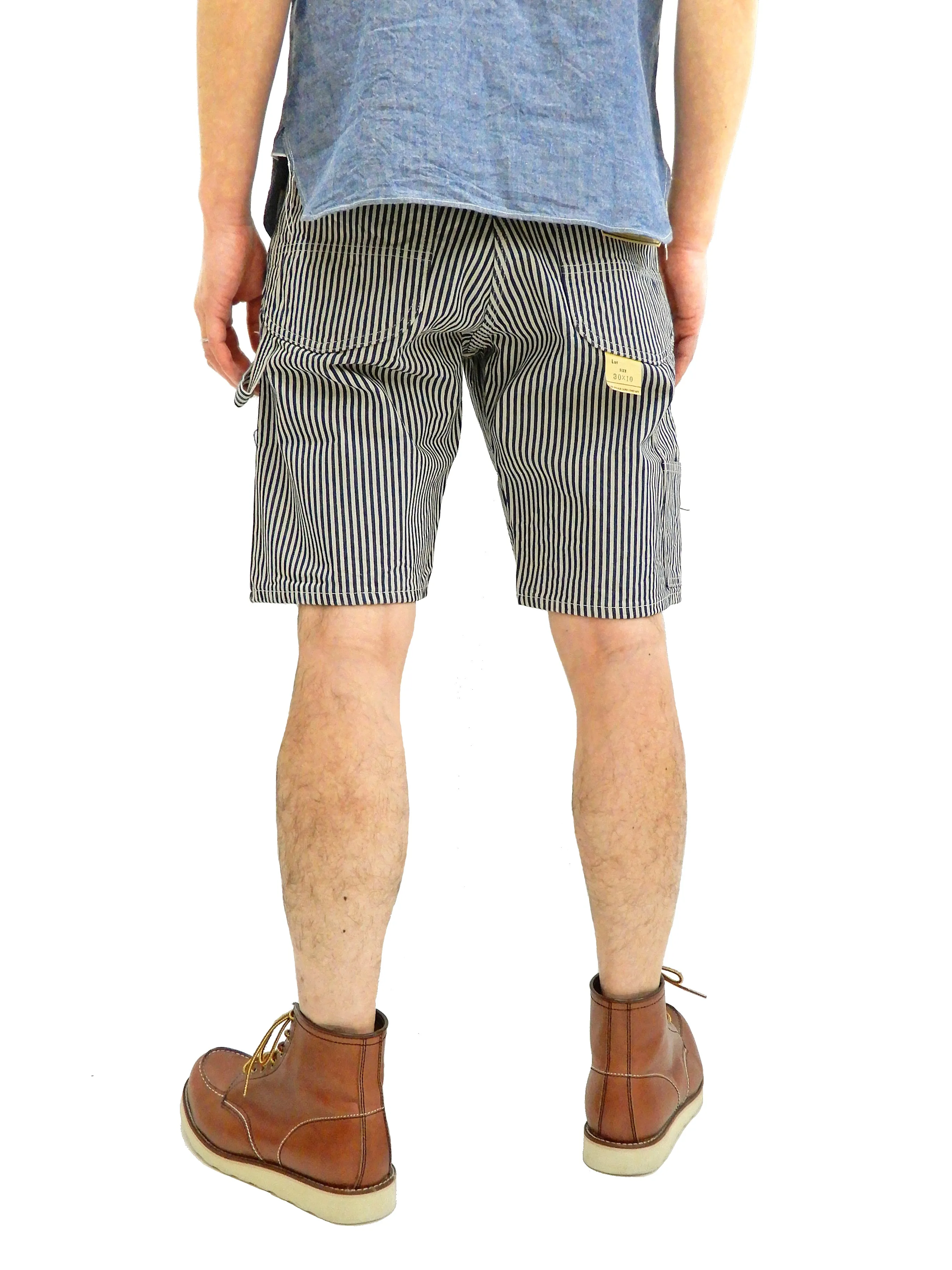 Sugar Cane Shorts Men's Casual Stylish 11 Oz. Hickory Stripe Painters Shorts SC51842