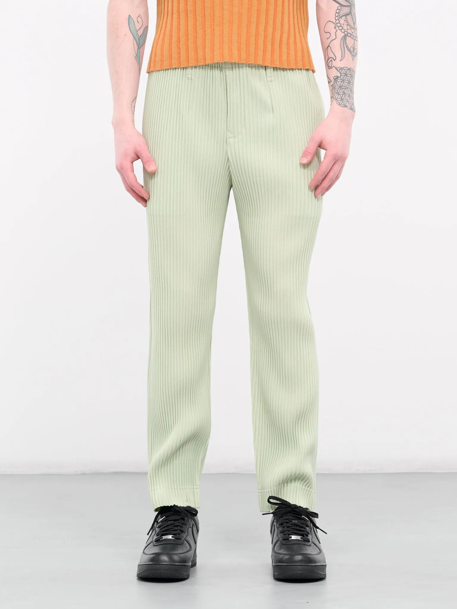Tailored Pleats 1 Pants (HP46JF153-LIGHT-JADE-GREEN)
