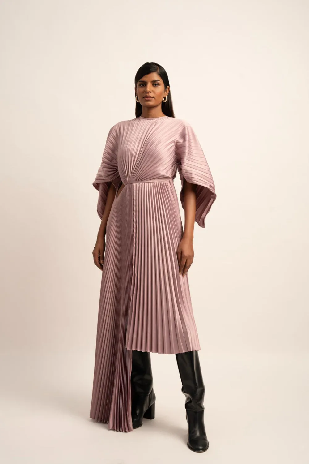 The Sculpted Harmony Pleated Dress