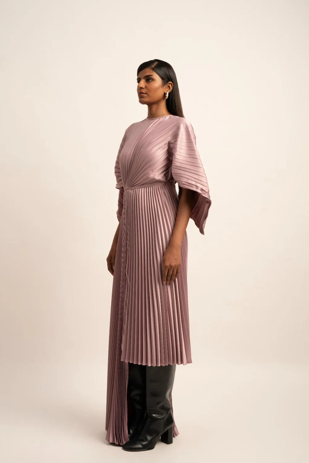 The Sculpted Harmony Pleated Dress