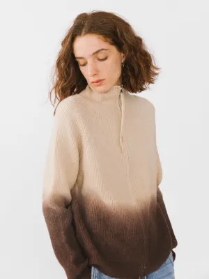 Tie-Dye Zipper Knit Cardigan