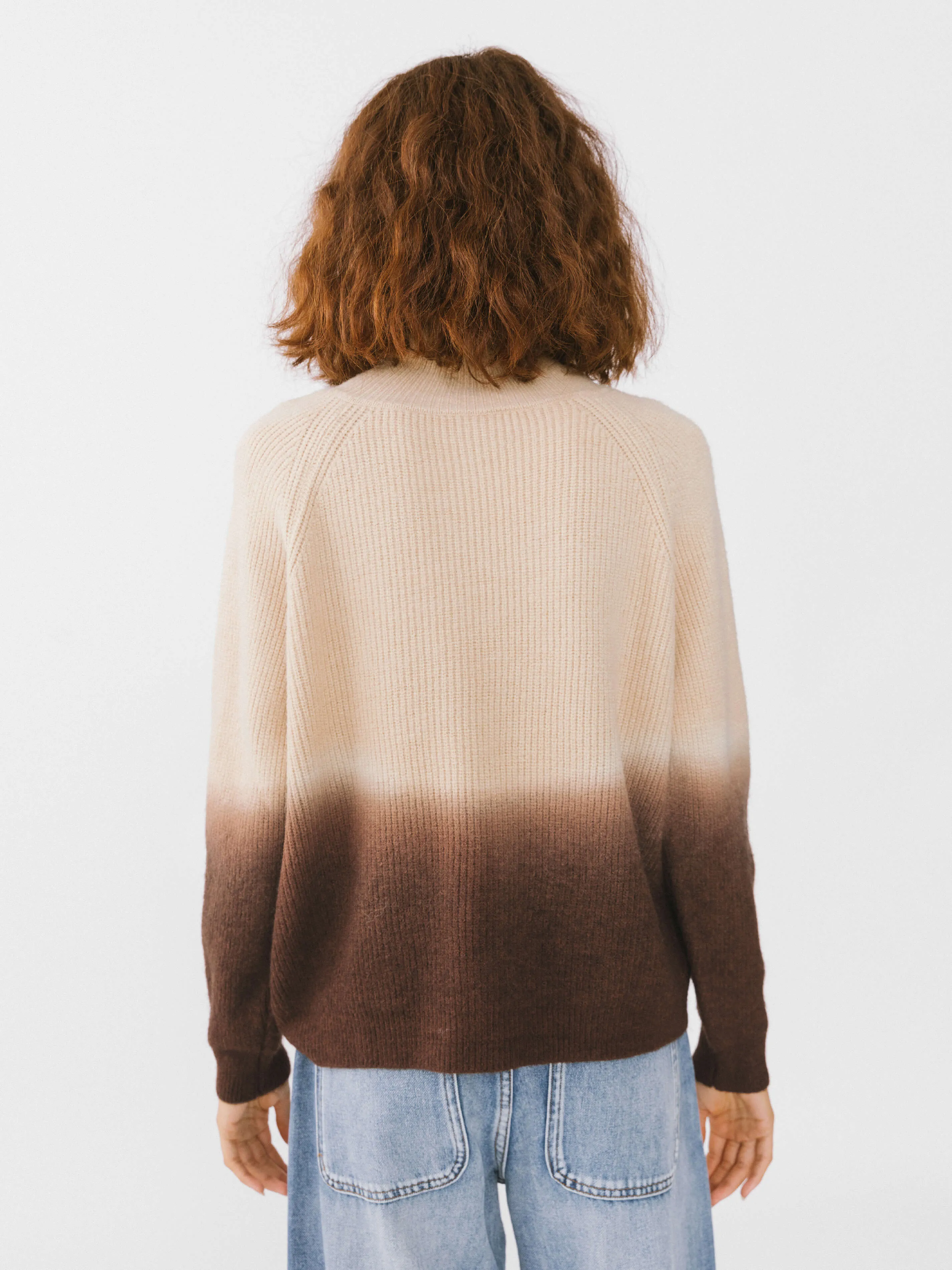 Tie-Dye Zipper Knit Cardigan