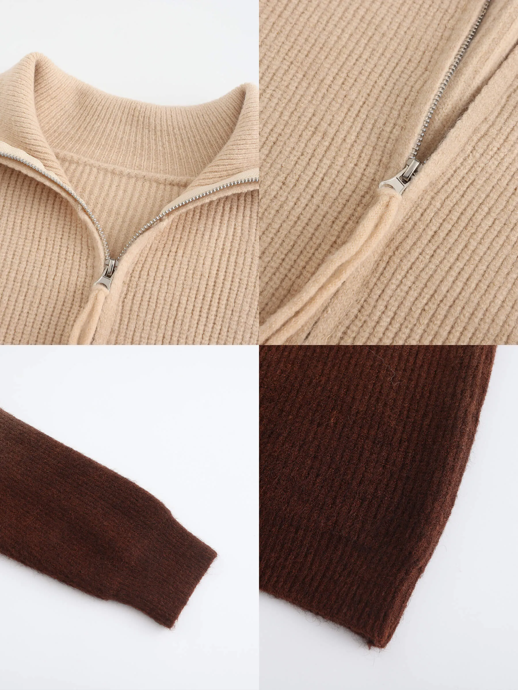 Tie-Dye Zipper Knit Cardigan