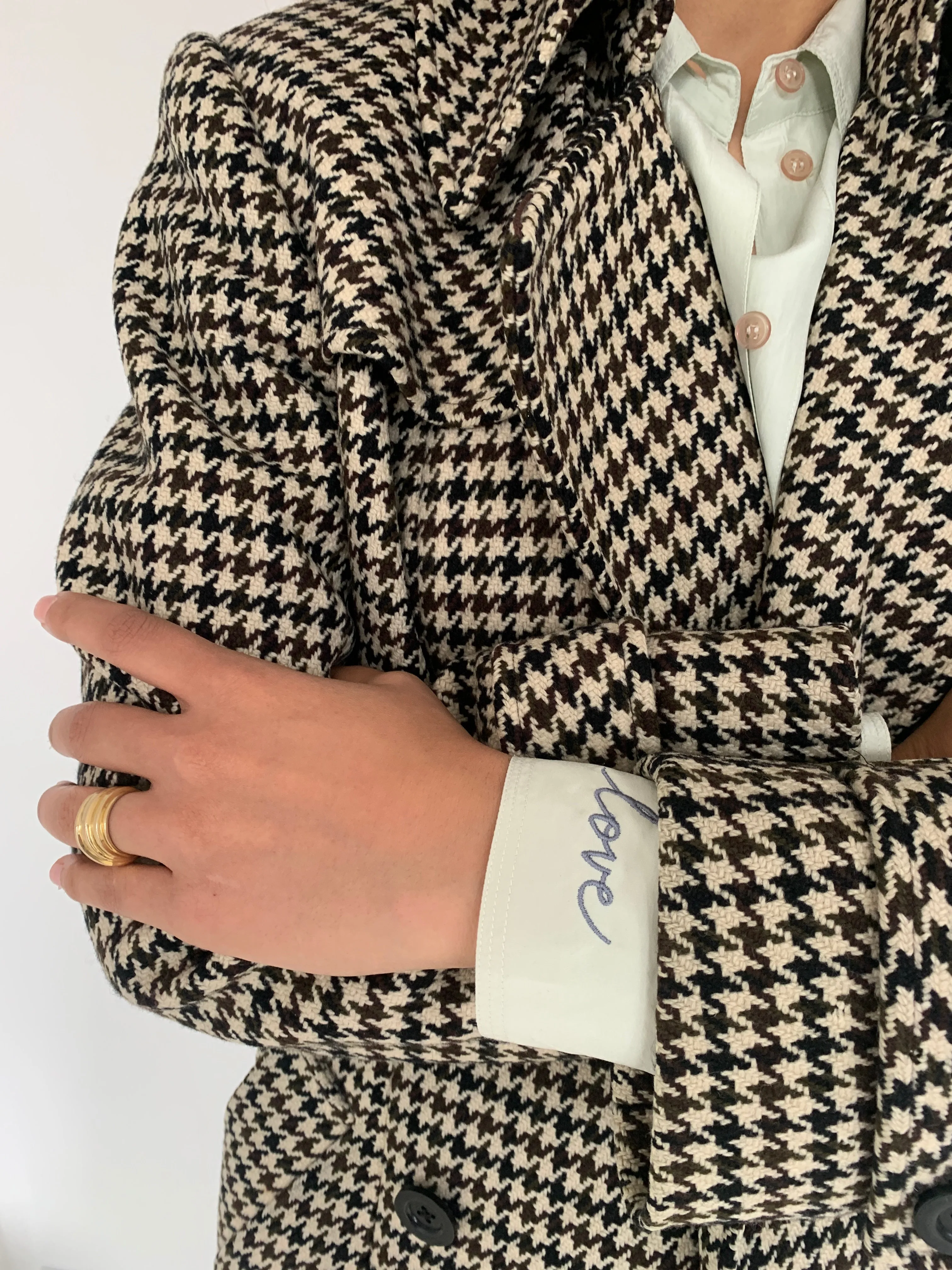 Vintage Aquascutum check wool trench coat