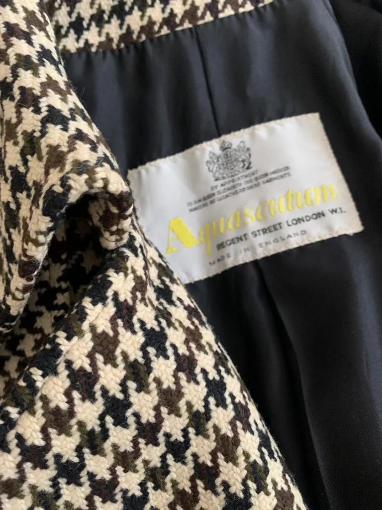Vintage Aquascutum check wool trench coat