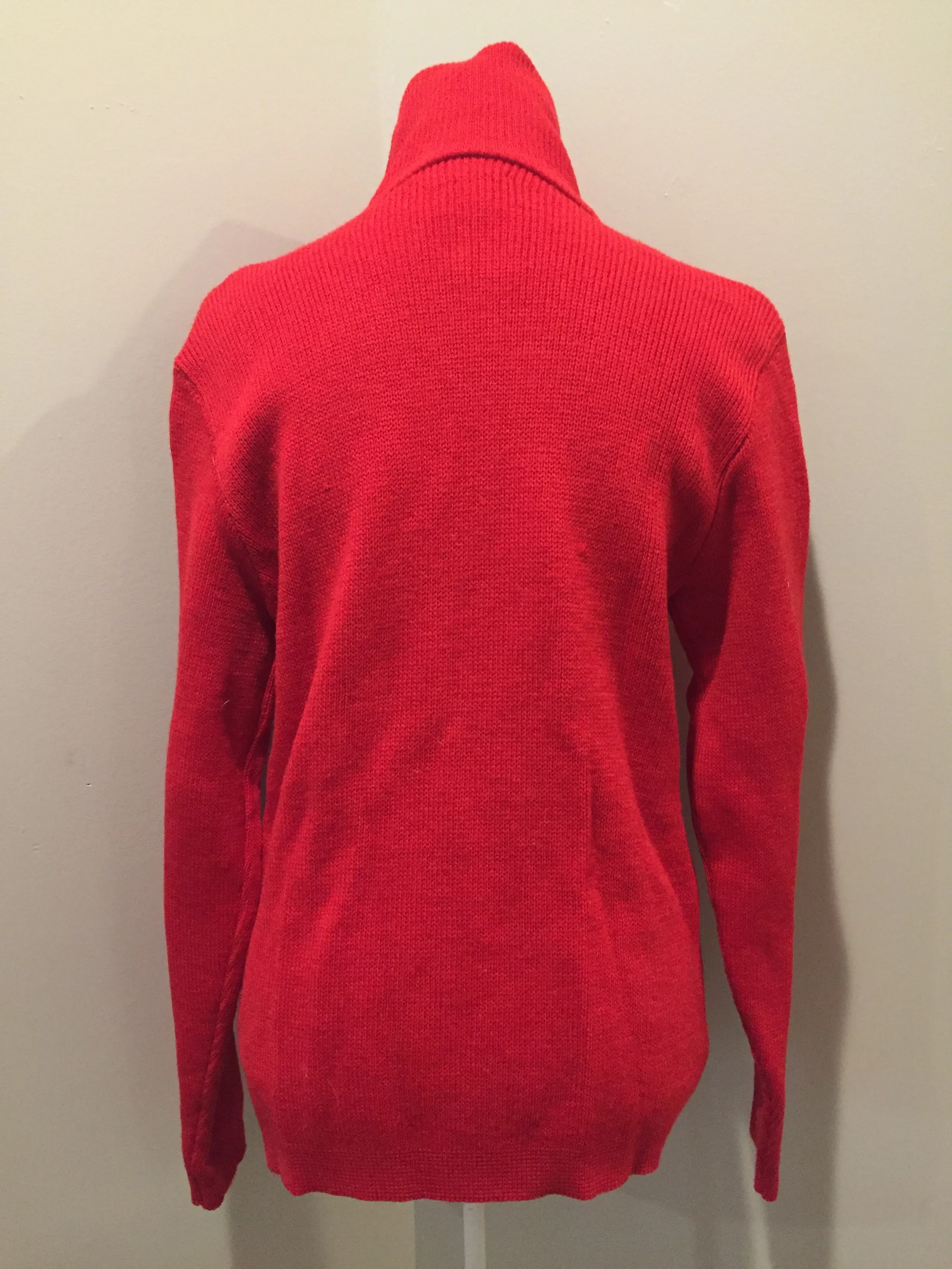 Vintage Caldwell Knit Rite Mills Red Zip Cardigan, Made in Canada
