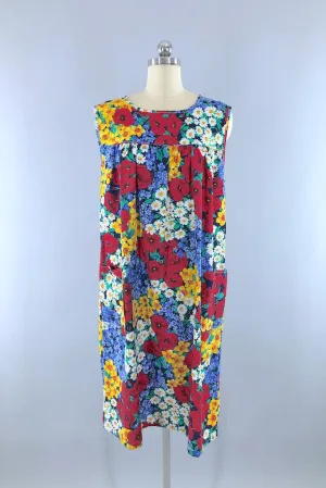 Vintage Garden Floral Print Sundress