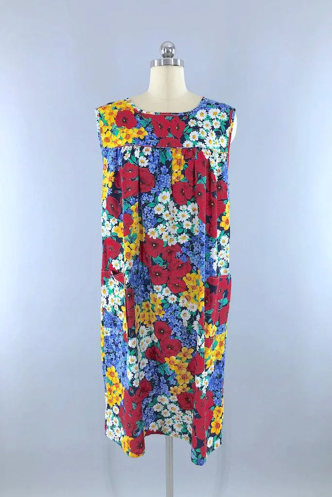 Vintage Garden Floral Print Sundress