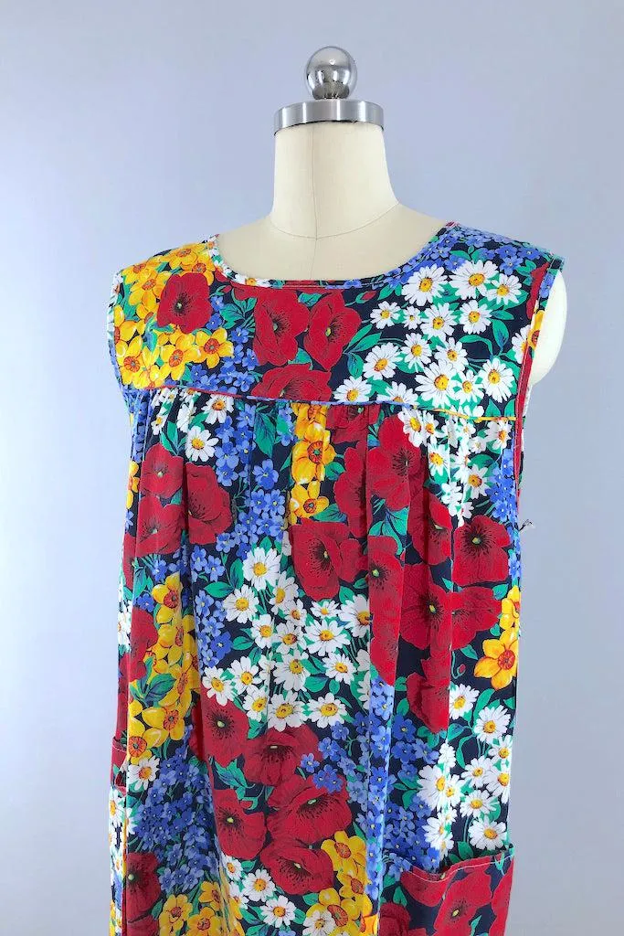 Vintage Garden Floral Print Sundress