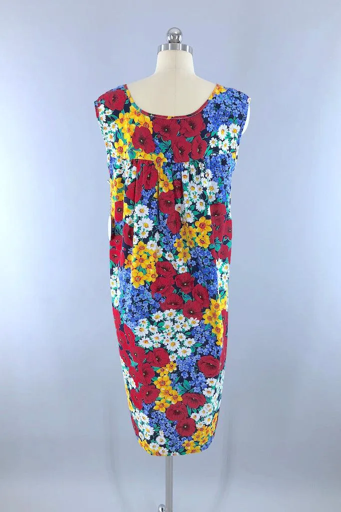 Vintage Garden Floral Print Sundress