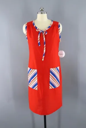 Vintage Red Sleeveless Sundress
