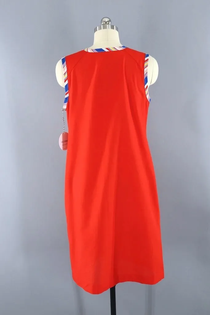 Vintage Red Sleeveless Sundress