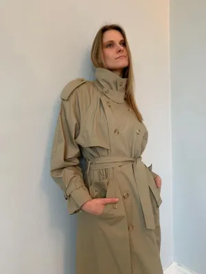 Yves Saint Laurent 1980's trench / mac coat in neutral