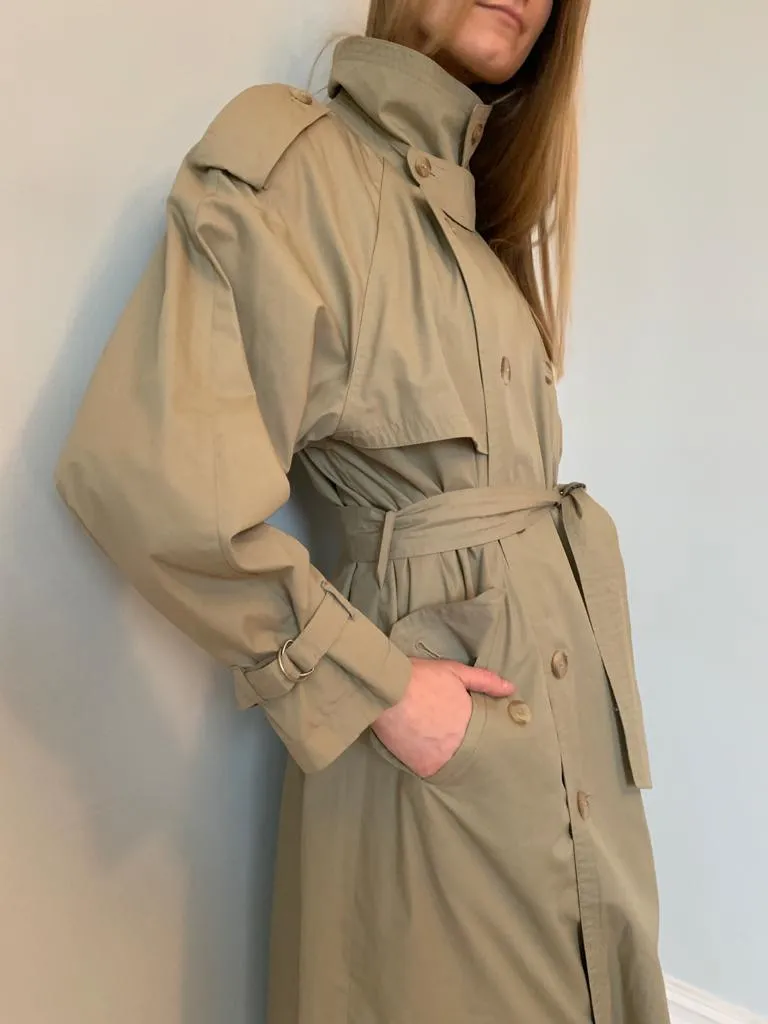 Yves Saint Laurent 1980's trench / mac coat in neutral