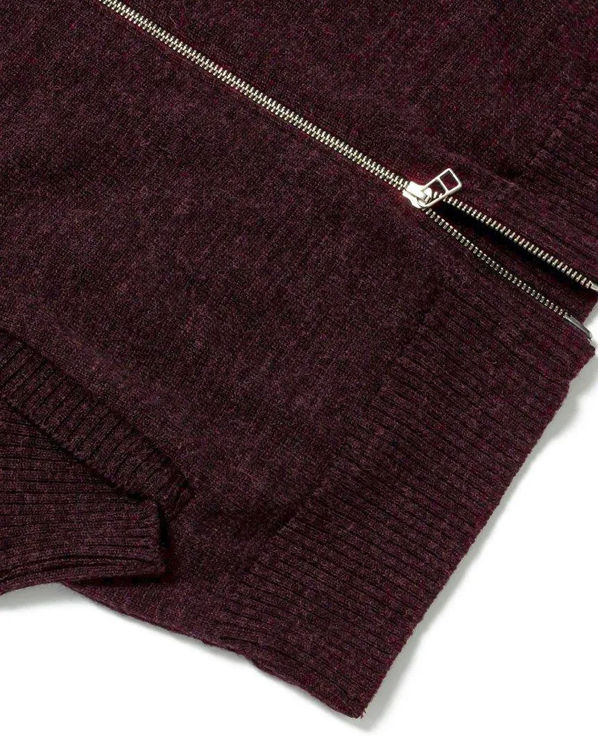 Zip-Up Hoodie Maroon