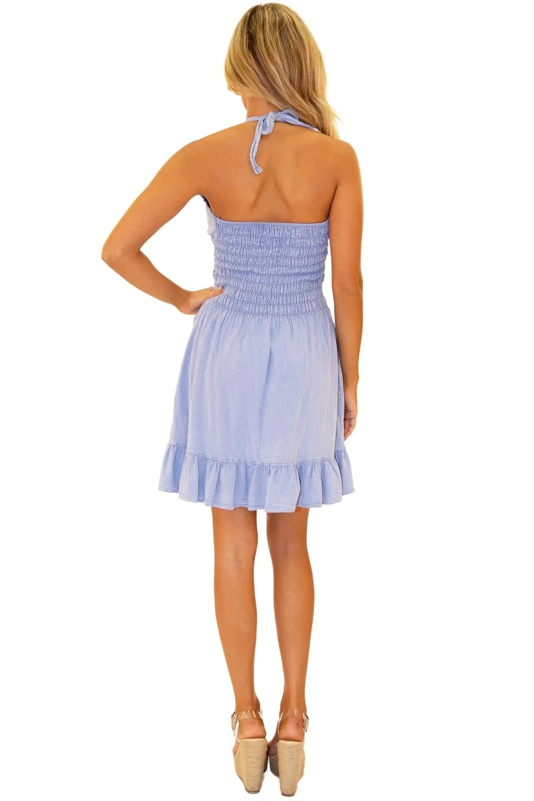 'Zoey' Halter Mini Sundress